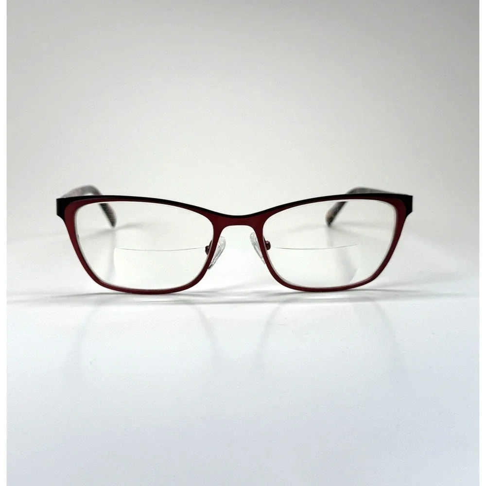 LAURA ASHLEY Caroline Eyeglasses Frame Only 53-17-135 Dark Burgundy Red Full Rim